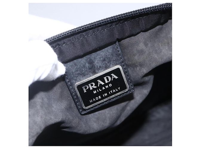 Borsa a Spalla PRADA in Nylon Nero Argento Autentica bs31158 - vista 19