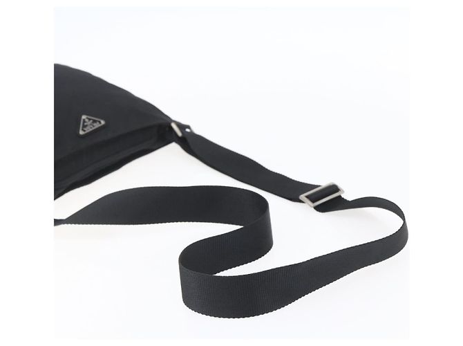 Borsa a Spalla PRADA in Nylon Nero Argento Autentica bs31158 - vista 7