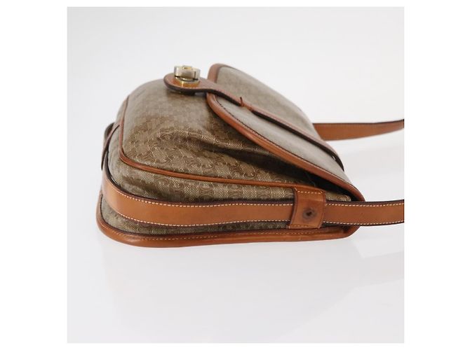 Céline Borsa a Spalla in Tela Macadam CELINE PVC Beige Oro Auth ka119 D'oro - vista 3