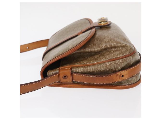 Céline Borsa a Spalla in Tela Macadam CELINE PVC Beige Oro Auth ka119 D'oro - vista 4