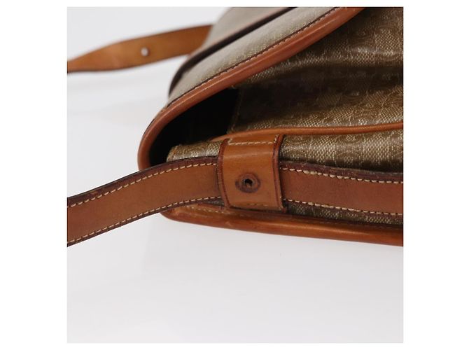 Céline Borsa a Spalla in Tela Macadam CELINE PVC Beige Oro Auth ka119 D'oro - vista 5