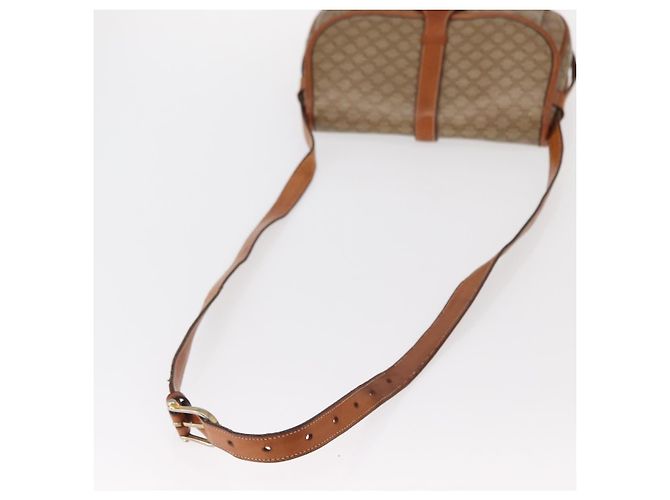 Céline Borsa a Spalla in Tela Macadam CELINE PVC Beige Oro Auth ka119 D'oro - vista 8