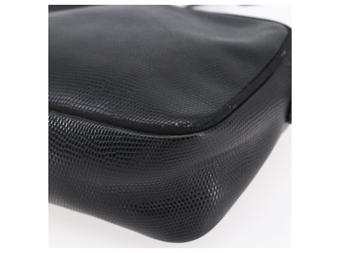 Borsa a Spalla Vala in Pelle Nera e Oro Salvatore Ferragamo Auth BA7980 Nero D'oro - vista 15