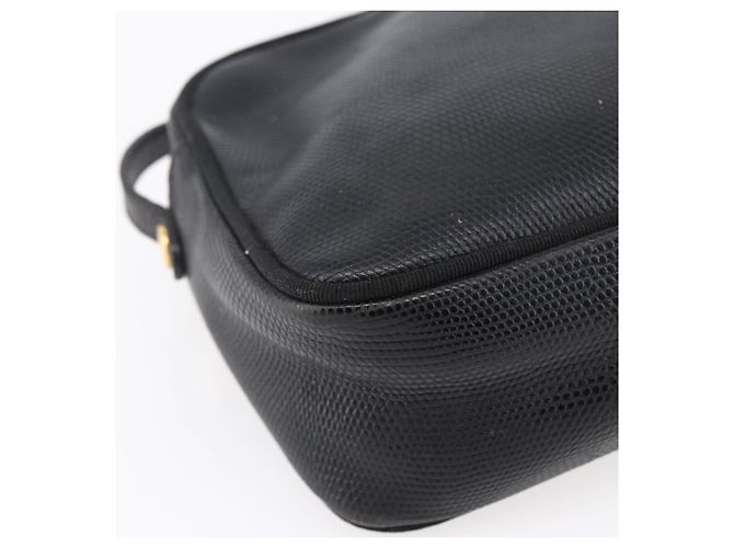 Borsa a Spalla Vala in Pelle Nera e Oro Salvatore Ferragamo Auth BA7980 Nero D'oro - vista 16