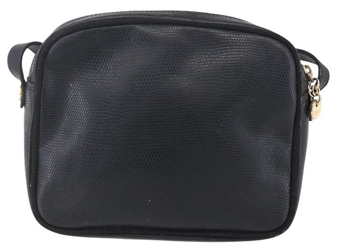 Borsa a Spalla Vala in Pelle Nera e Oro Salvatore Ferragamo Auth BA7980 Nero D'oro - vista 2