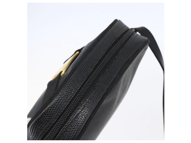 Borsa a Spalla Vala in Pelle Nera e Oro Salvatore Ferragamo Auth BA7980 Nero D'oro - vista 6