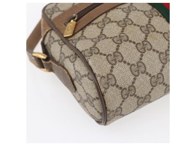 Gucci Borsa Sherry Line GG Supreme Web in PVC beige e oro 98 02 004 Auth BA7967 D'oro - vista 15