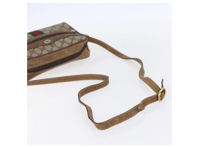 Gucci Borsa Sherry Line GG Supreme Web in PVC beige e oro 98 02 004 Auth BA7967 D'oro - vista 7