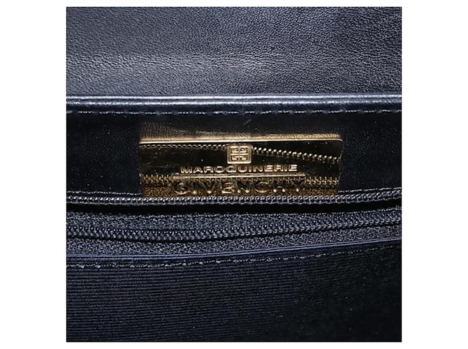 Borsa a mano GIVENCHY in pelle nera e oro Auth ka009 Nero D'oro - vista 11