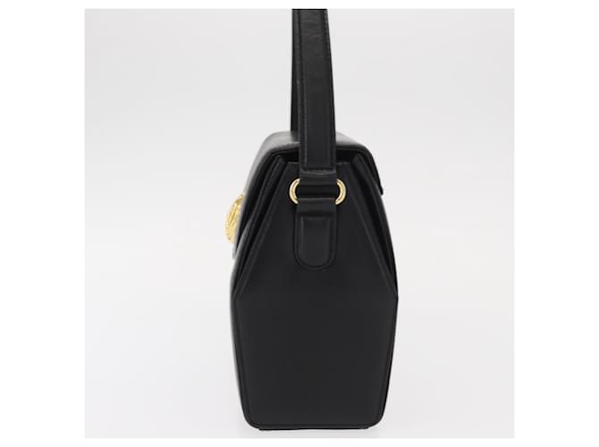 Borsa a mano GIVENCHY in pelle nera e oro Auth ka009 Nero D'oro - vista 3