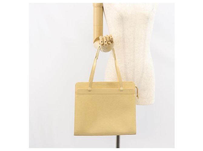 LOUIS VUITTON Borsa Tote Epi Croisette PM Vaniglia M5249A LV Auth BA7922 - vista 23