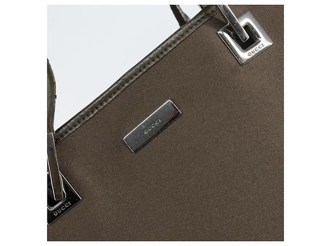 GUCCI Tote Bag Satin Braun Silber 002 1098 Auth bs30953 - Ansicht 17