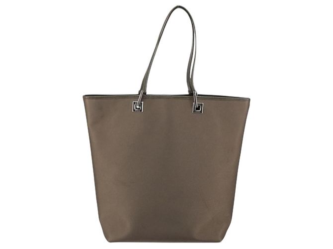 GUCCI Tote Bag Satin Braun Silber 002 1098 Auth bs30953 - Ansicht 2