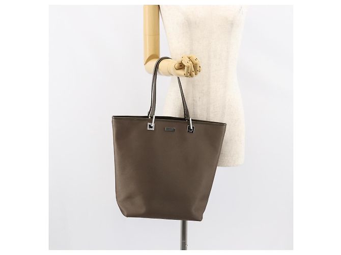 GUCCI Tote Bag Satin Braun Silber 002 1098 Auth bs30953 - Ansicht 23