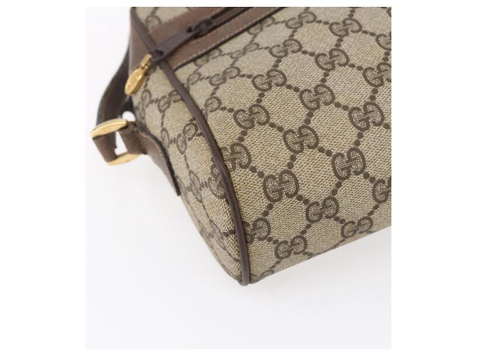 Borsa Sherry Line GG Supreme Web di GUCCI in PVC beige e oro 14 02 005 Auth BA7798 D'oro - vista 15
