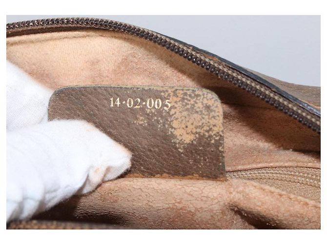 Borsa Sherry Line GG Supreme Web di GUCCI in PVC beige e oro 14 02 005 Auth BA7798 D'oro - vista 23