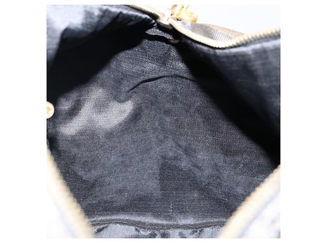 Pequin Borsa Boston in tela Pecan FENDI PVC Nero Marrone Auth 144142 - vista 21