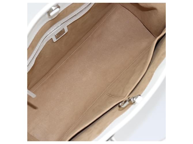 Borsa MCM in pelle bianca e oro Auth mr1564 Bianco D'oro - vista 10