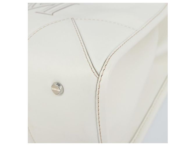 Borsa MCM in pelle bianca e oro Auth mr1564 Bianco D'oro - vista 15