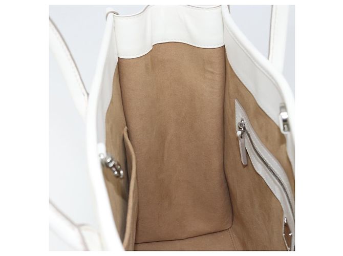 Borsa MCM in pelle bianca e oro Auth mr1564 Bianco D'oro - vista 21