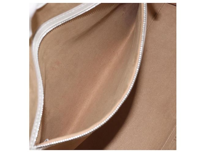 Borsa MCM in pelle bianca e oro Auth mr1564 Bianco D'oro - vista 23