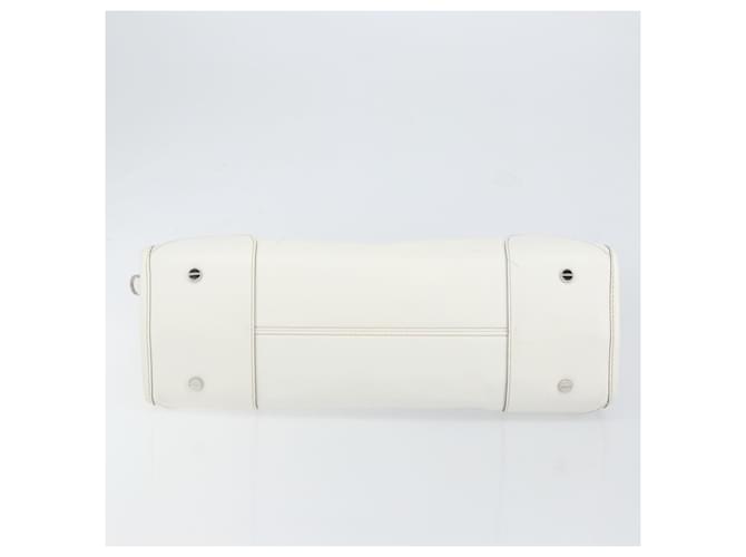 Borsa MCM in pelle bianca e oro Auth mr1564 Bianco D'oro - vista 5