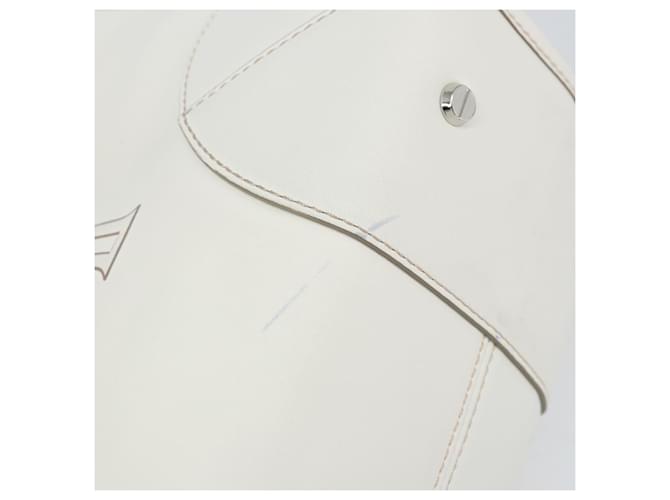 Borsa MCM in pelle bianca e oro Auth mr1564 Bianco D'oro - vista 8
