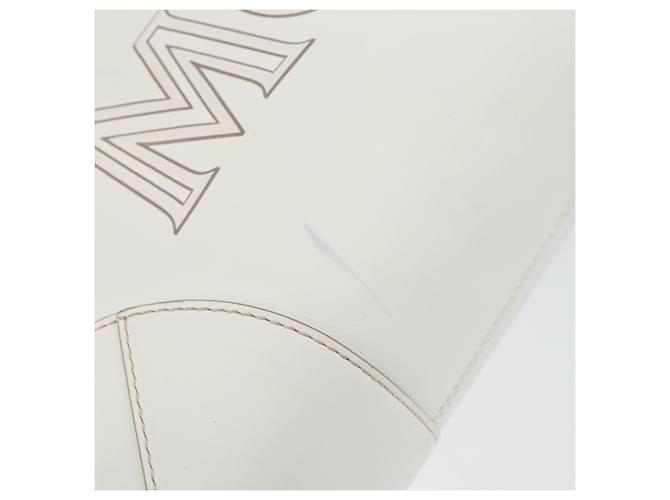 Borsa MCM in pelle bianca e oro Auth mr1564 Bianco D'oro - vista 9