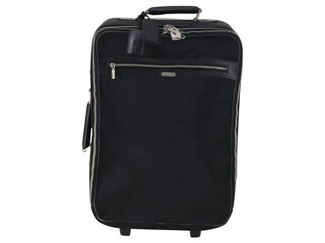 Valigia Salvatore Ferragamo in tela nera e argento Auth bs29676 Nero - vista 13