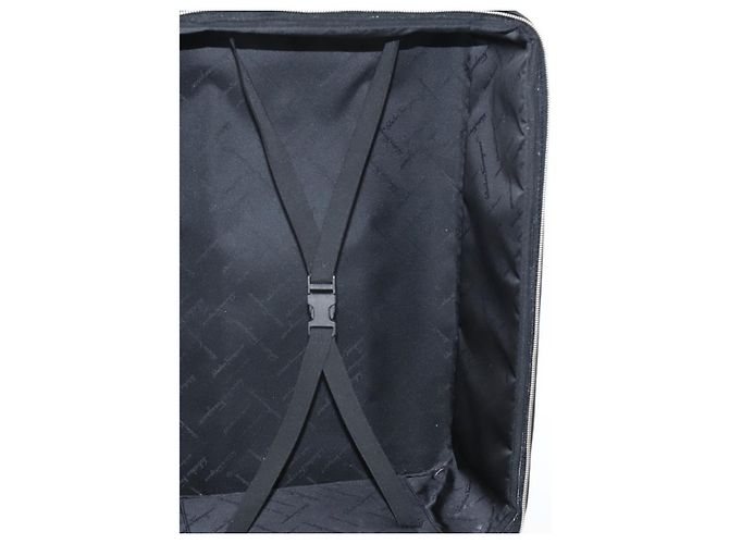 Valigia Salvatore Ferragamo in tela nera e argento Auth bs29676 Nero - vista 26