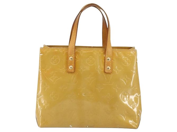 LOUIS VUITTON Borsa a Mano Monogram Vernis Reade PM Beige M91334 LV Auth 143551 - vista 13