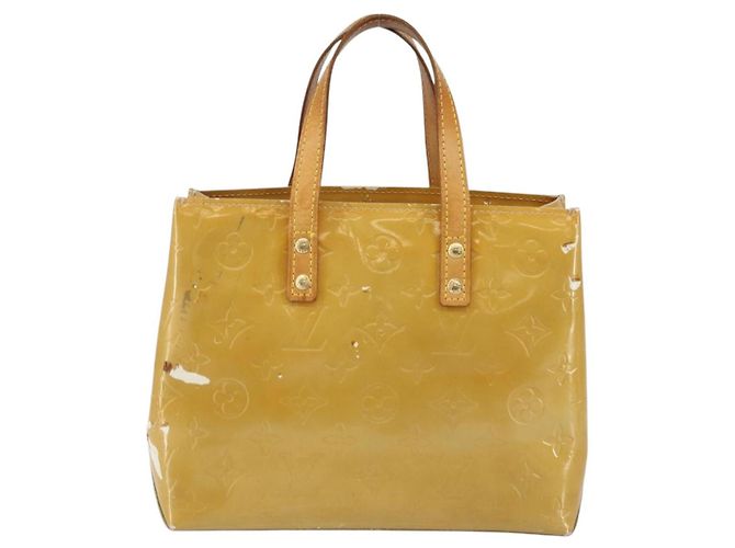 LOUIS VUITTON Borsa a Mano Monogram Vernis Reade PM Beige M91334 LV Auth 143551 - vista 2