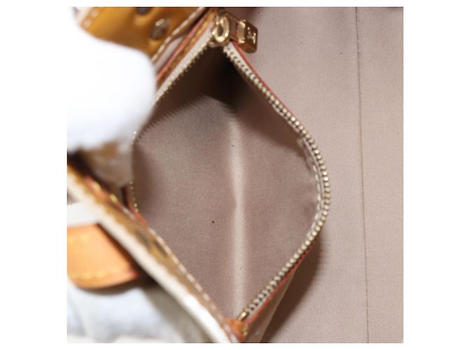 LOUIS VUITTON Borsa a Mano Monogram Vernis Reade PM Beige M91334 LV Auth 143551 - vista 21