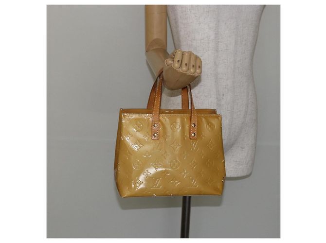 LOUIS VUITTON Borsa a Mano Monogram Vernis Reade PM Beige M91334 LV Auth 143551 - vista 22