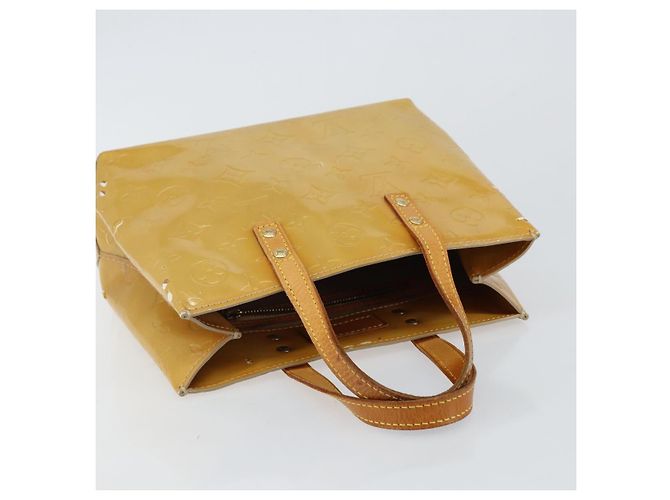 LOUIS VUITTON Borsa a Mano Monogram Vernis Reade PM Beige M91334 LV Auth 143551 - vista 6