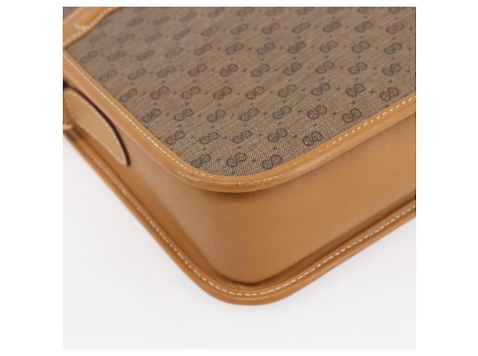 Gucci Borsa a Spalla Micro GG Supreme PVC Beige Oro 001 256 1308 Auth BA7785 D'oro - vista 15