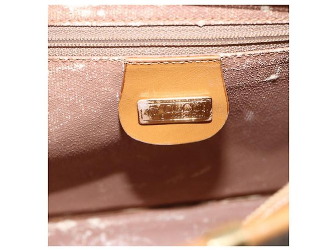 Gucci Borsa a Spalla Micro GG Supreme PVC Beige Oro 001 256 1308 Auth BA7785 D'oro - vista 18