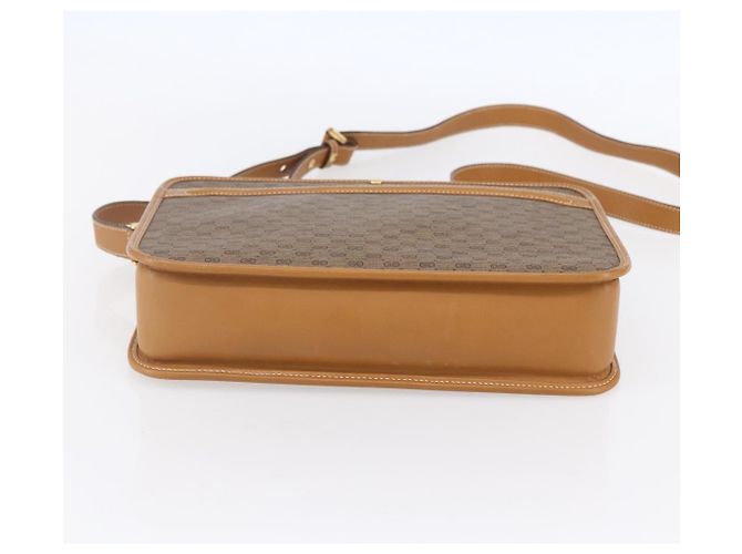 Gucci Borsa a Spalla Micro GG Supreme PVC Beige Oro 001 256 1308 Auth BA7785 D'oro - vista 5