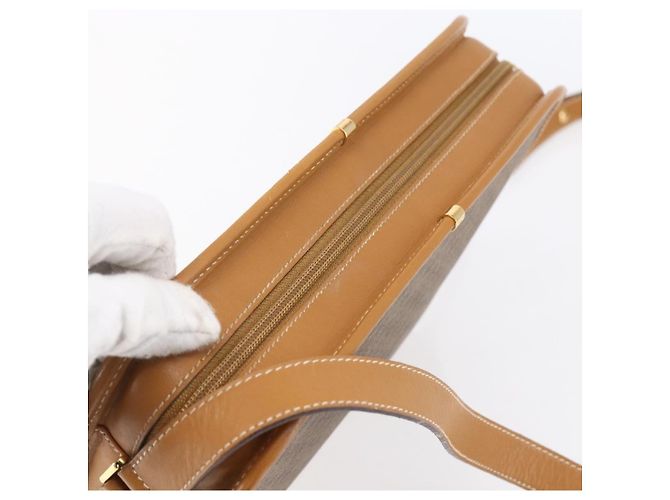Gucci Borsa a Spalla Micro GG Supreme PVC Beige Oro 001 256 1308 Auth BA7785 D'oro - vista 6