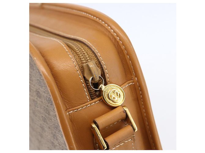 Gucci Borsa a Spalla Micro GG Supreme PVC Beige Oro 001 256 1308 Auth BA7785 D'oro - vista 9