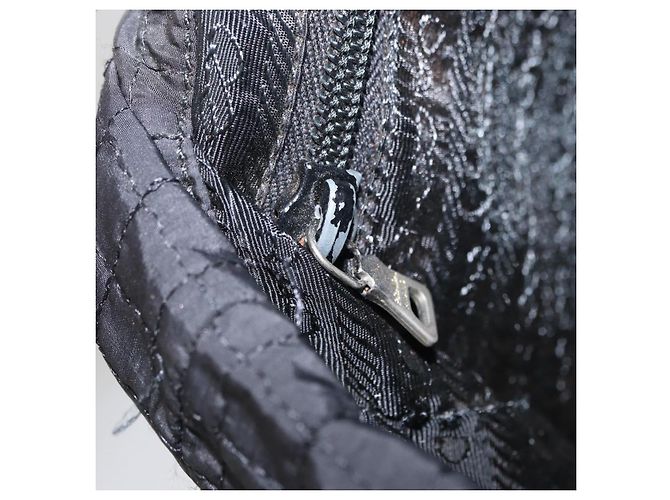 PRADA Bolsa de mão em nylon preto prata Auth ka079 - vista 11
