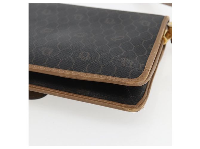 Borsa a spalla in tela a nido d'ape PVC nera e dorata Christian Dior Auth 155933 - vista 12