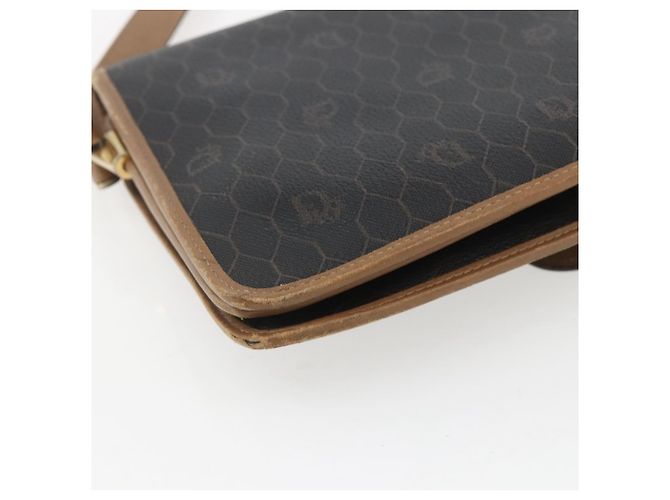 Borsa a spalla in tela a nido d'ape PVC nera e dorata Christian Dior Auth 155933 - vista 13