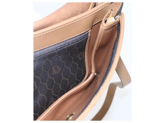 Borsa a spalla in tela a nido d'ape PVC nera e dorata Christian Dior Auth 155933 - vista 16