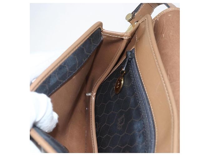 Borsa a spalla in tela a nido d'ape PVC nera e dorata Christian Dior Auth 155933 - vista 17