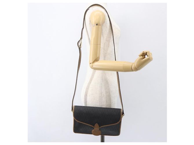 Borsa a spalla in tela a nido d'ape PVC nera e dorata Christian Dior Auth 155933 - vista 19
