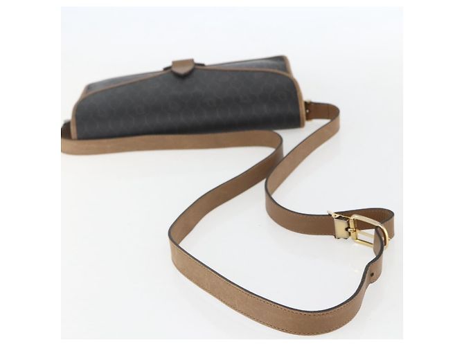 Borsa a spalla in tela a nido d'ape PVC nera e dorata Christian Dior Auth 155933 - vista 7