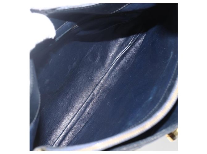 Céline Borsa a Spalla Celine C Sulky Blu Navy Oro Auth 157624 D'oro - vista 15