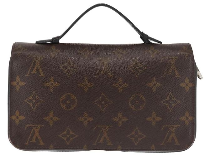 LOUIS VUITTON Zippy XL Langbörse Monogram Macassar M61506 Auth LV 145534 Monogramm - Ansicht 2