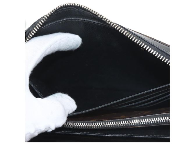 LOUIS VUITTON Zippy XL Langbörse Monogram Macassar M61506 Auth LV 145534 Monogramm - Ansicht 21